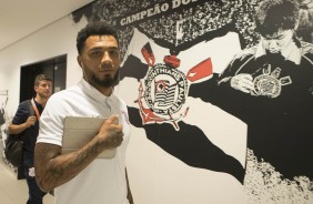 Kazim chegando  Arena para enfrentar o Internacional, pela Copa do Brasil