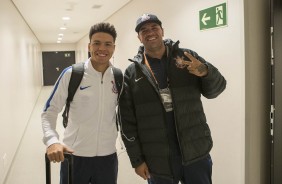 Marquinhos Gabriel chegando  Arena para enfrentar o Internacional, pela Copa do Brasil