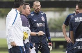 O goleiro Walter, tambm reserva, participou da atividade