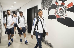 Pedrinho chegando  Arena para enfrentar o Internacional, pela Copa do Brasil