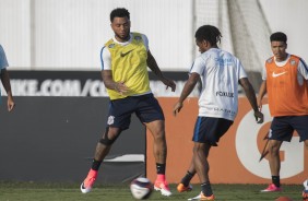 Kazim durante reapresentação do time após ser eliminado pelo Internacional, na Arena