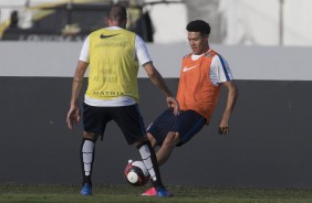M. Gabriel durante reapresentação do time após ser eliminado pelo Internacional, na Arena