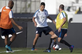 Pedro Henrique durante reapresentação do time após ser eliminado pelo Internacional, na Arena