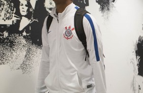 Chegada do atacante Jô à Arena para enfrentar o São Paulo, pela semifinal do Paulistão