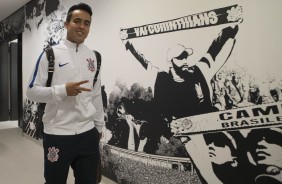 Jadson chegando à Arena para enfrentar o São Paulo, pelo Paulistão 2017