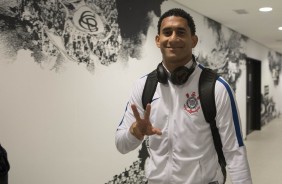 Pablo chega à Arena para enfrentar o São Paulo, pela semifinal do Paulistão