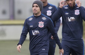 Gabriel durante treino preparatório para a final contra a Ponte