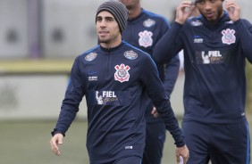 Gabriel durante treino preparatrio para a final contra a Ponte