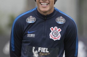 Jabá durante treino preparatório para a final contra a Ponte