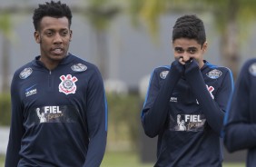 Moisés durante treino preparatório para a final contra a Ponte
