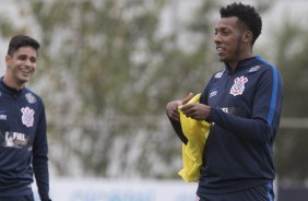 Moiss no treino da tarde no CT antes do duelo contra a Ponte