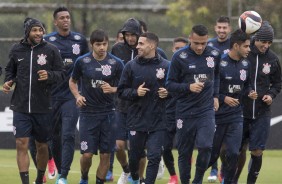 Na manhã desta sexta, o elenco do Timão realizou treinamento tático