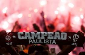 Torcida deu um show  parte durante a final do Paulisto na Arena