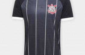 Frente da camiseta preta do Corinthians