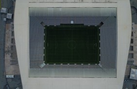 A arquitetura da Arena é algo totalmente diferente do que se vê em estádios pelo Brasil