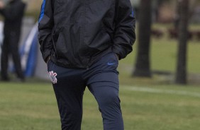 Até Fábio Carille esboçou um atípico sorriso no treinamento dessa tarde