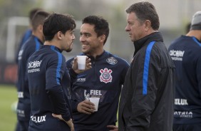Walmir Cruz, Fagner e Jadson no último treino antes de encarar o Vitória