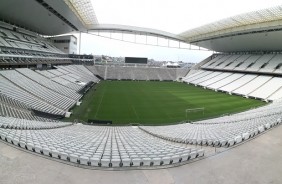 Gramado da Arena Corinthians por um ângulo privilegiado