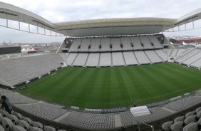 Imagem privilegiada do gramado da Arena Corinthians