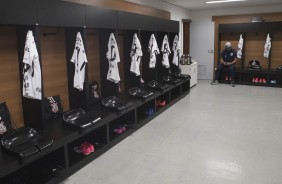 Tudo arrumadinho no vestiário para a partida contra o Vitória, na Fonte Nova