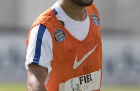 Clayson no treino da manhã após vitória no Brasileirão