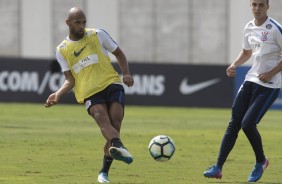 Felipe Bastos em ação no treino após primeira vitória no Brasileirão