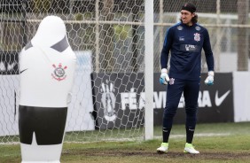 O goleiro Cssio, titular da posio, tambm participou do treino