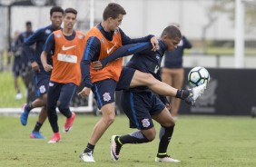 A moleca marcou presença no treino de hoje