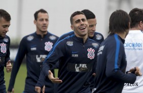 Gabriel e seus companheiros fazem primeiro treino aps derrotar o Atltico-GO