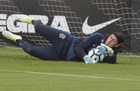 Goleiro titular, Cssio realizou atividades especficas no incio do treino