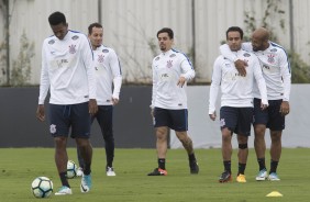 Na tarde desta quinta, o Corinthians realizou treinamento ttico