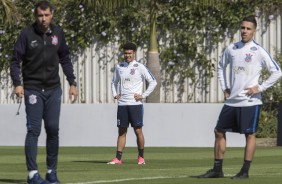 Na manhã deste sábado, o elenco do Timão realizou treinamento tático