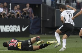 Romero abriu o placar para o Corinthians no jogo contra o So Paulo, na Arena