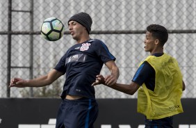 Marciel e Carlinhos duas pratas da casa treinando na manhã dessa segunda-feira