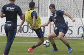 Marciel no treino de reapresentao do Corinthians aps o Majestoso na Arena