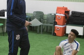 Cuca e Marquinhos Gabriel no vestiário do Couto Pereira
