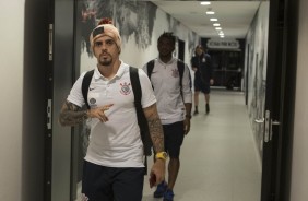 Fagner chega  Arena para enfrentar o Bahia, pelo Campeonato Brasileiro