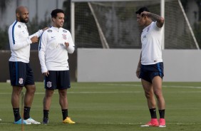 Fellipe Bastos, Jadson e Giovanni Augusto treinaram nesta segunda-feira