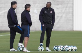 Leonardo da Silva, Osmar Loss e Fabinho comandaram o treino desta segunda-feira