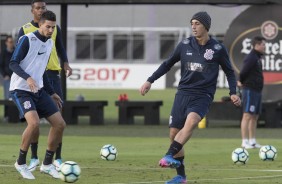 Pedro Henrique e Marciel no treino de terça-feira