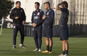 Carille, Rodriguinho, Maycon e Romero no treino de hoje