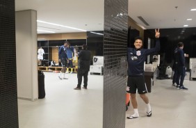 Marquinhos Gabriel no vestirio da Arena antes do jogo contra o Botafogo