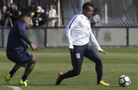 Moiss no treino de hoje no CT Joaquim Grava