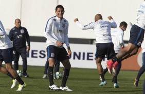 Pablo, como sempre, abre o sorriso no treino de hoje no CT