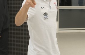Rodriguinho chegando à Arena para duelo contra o Botafogo, pelo Brasileirão
