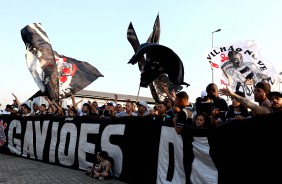 A torcida compareceu em peso j que no poder ir ao Allianz Parque