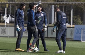 Goleiros do Timo no treino de hoje no CT