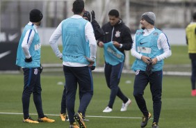 Os jogadores fazem último treino antes de ir a Florianópolis para encarar o Avaí