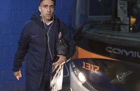 Gabriel antes da partida contra o Avaí pelo campeonato brasileiro