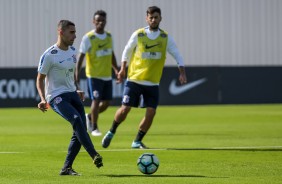 Gabriel no treino da manhã antes do embarque para o Rio